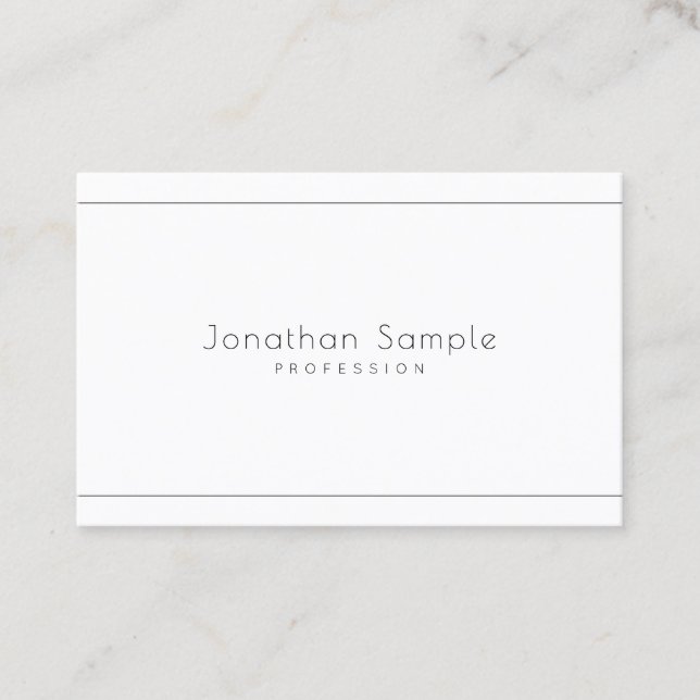 Minimalist Elegant Modern Professional Simple Top Business Card (Front)