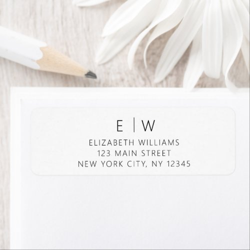 Minimalist Elegant Modern Return Address Label