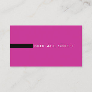 Minimalist Elegant Modern Royal fuchsia and Black Business Card