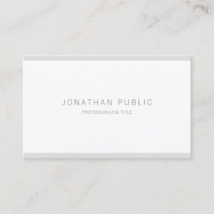 Minimalist Elegant Modern Simple Plain Luxury Business Card