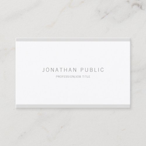 Minimalist Elegant Modern Simple Plain Luxury Business Card