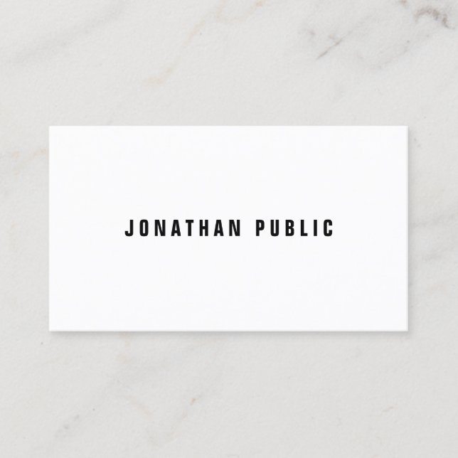 Minimalist Elegant Modern Simple Professional Cool Business Card (Front)