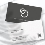 Minimalist Elegant Modern Simple Scan Qr Code Business Card at Zazzle
