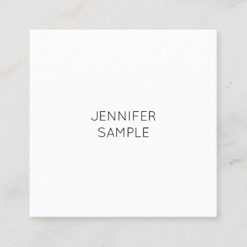 Minimalist Elegant Modern Template Luxe Simple Square Business Card