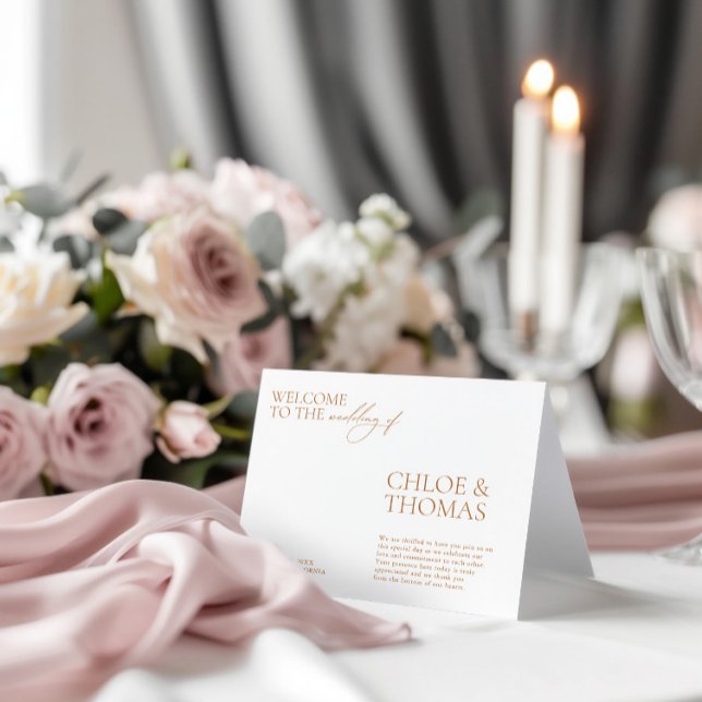 Minimalist Elegant Modern Wedding Ceremony Program (Minimalist Elegant Modern Wedding Ceremony Program)