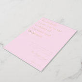 Minimalist Elegant Modern Wedding Pink Gold Foil Foil Invitation (Rotated)