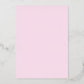Minimalist Elegant Modern Wedding Pink Gold Foil Foil Invitation (Back)