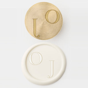 Minimalist Elegant Monogram Initial Wedding Wax Seal Stamp