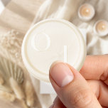 Minimalist Elegant Monogram Initial Wedding Wax Seal Sticker<br><div class="desc">Minimalist initial monogram wedding wax seal</div>