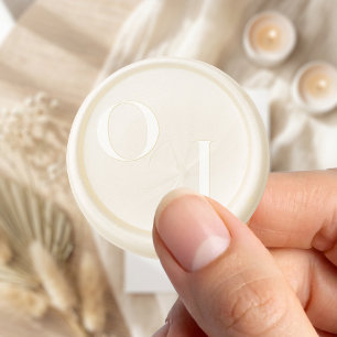 Minimalist Elegant Monogram Initial Wedding Wax Seal Sticker
