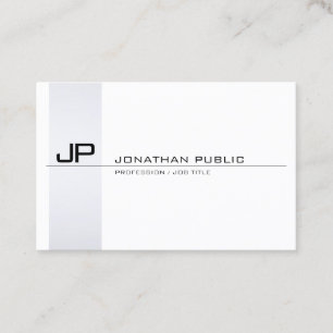 Minimalist Elegant Monogram Modern Simple Plain Business Card