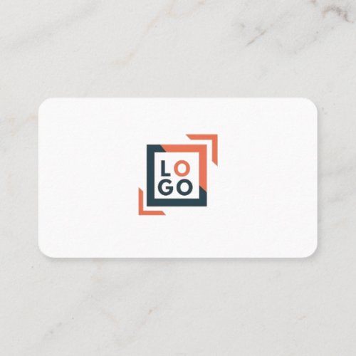 Minimalist Elegant Monogram White Red QR  Business Card