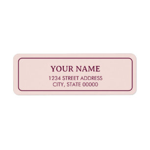Minimalist Elegant Pale Blush Pink  Label