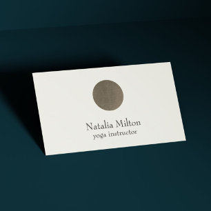 Minimalist Elegant Pastel Faux Metal Circle Yoga Business Card