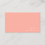 Minimalist  Elegant Peach Coral Beauty Profession Business Card