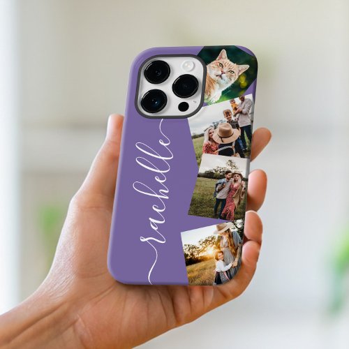 Minimalist Elegant Personalized Photo Collage iPhone 15 Pro Max Case