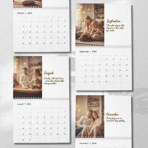 Minimalist Elegant Photo Quote Calendar 2026