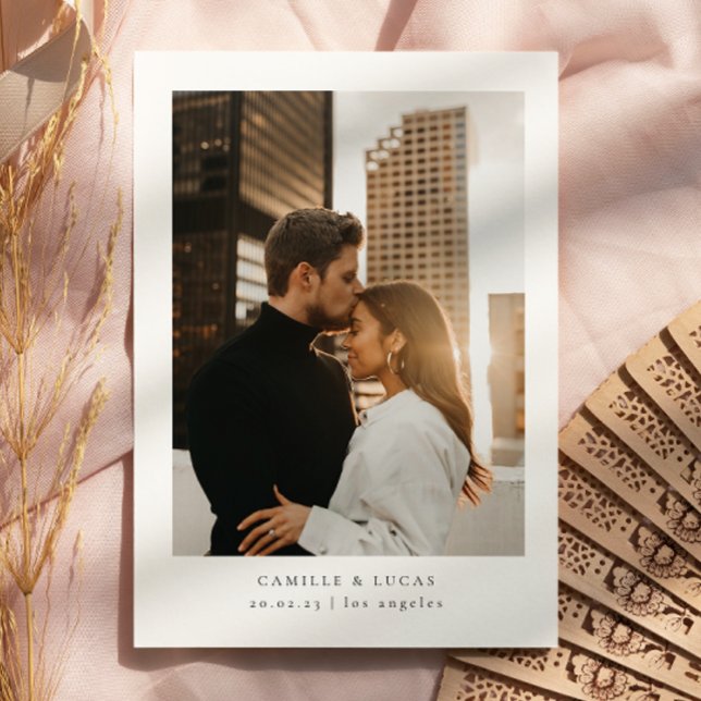 Minimalist Elegant Photo Save the date Invitation (Creator Uploaded)