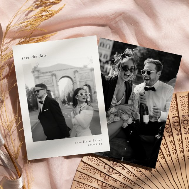 Minimalist Elegant Photo Save the date Invitation (Creator Uploaded)