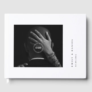 Minimalist Elegant Photo Save the date Invitation Guest Book