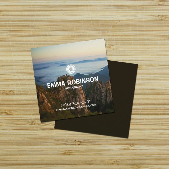Minimalist Elegant Photography   Square Business Card (Creator Uploaded)