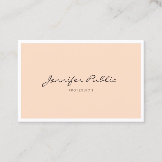 Minimalist Elegant Plain Professional Modern Cool Business Card (Front)