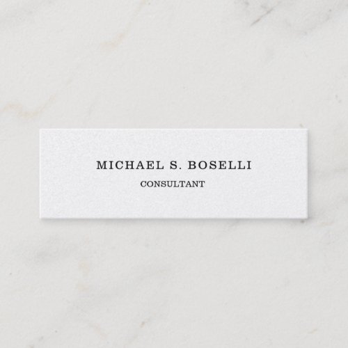 Minimalist Elegant Plain Professional Simple Mini Business Card