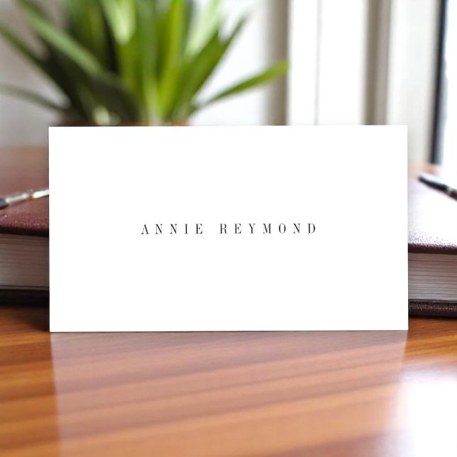 Minimalist elegant professional basic white business card (Creator Uploaded)