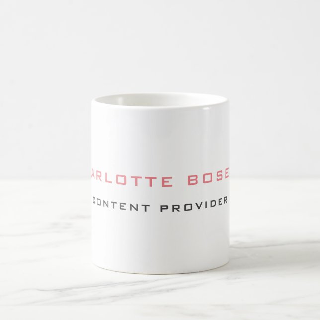 Minimalist Elegant Professional  Coffee Mug (Center)