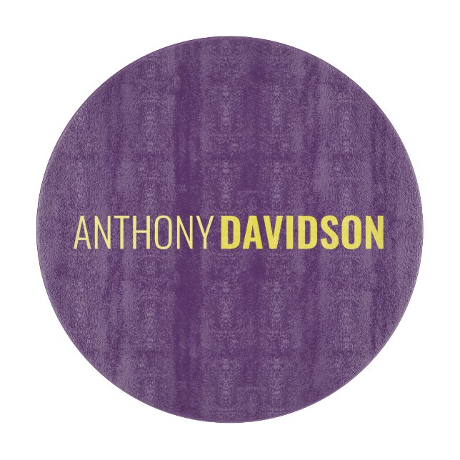 Minimalist Elegant Professional Indigo & Yellow Cutting Board (Front)