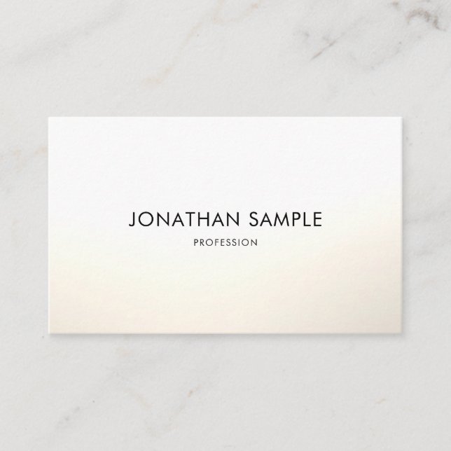 Minimalist Elegant Professional Modern Plain Business Card (Front)