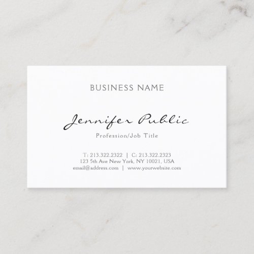 Minimalist Elegant Professional Modern Simple Business Card