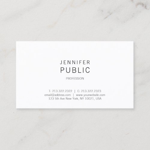 Minimalist Elegant Professional Modern Simple Business Card