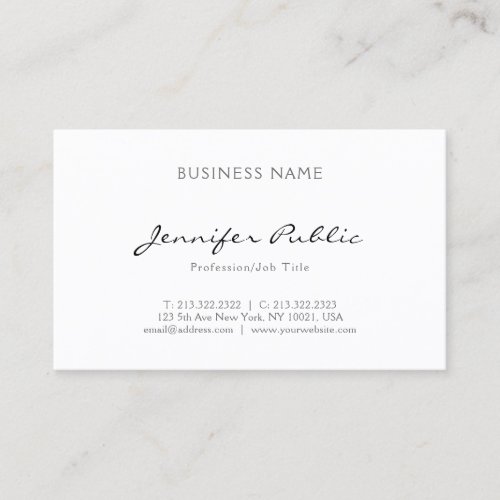Minimalist Elegant Professional Modern Simple Business Card