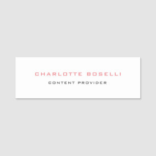 Minimalist Elegant Professional Name Tag