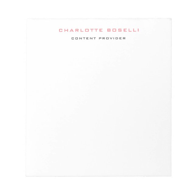 Minimalist Elegant Professional Notepad (Front)