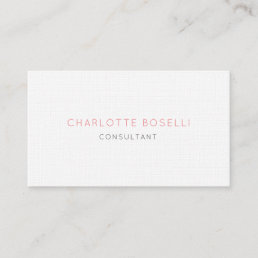 Minimalist Elegant Professional Premium Linen Business Card