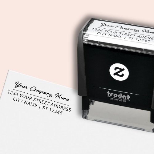 Minimalist Elegant Professional Return Address Self_inking Stamp