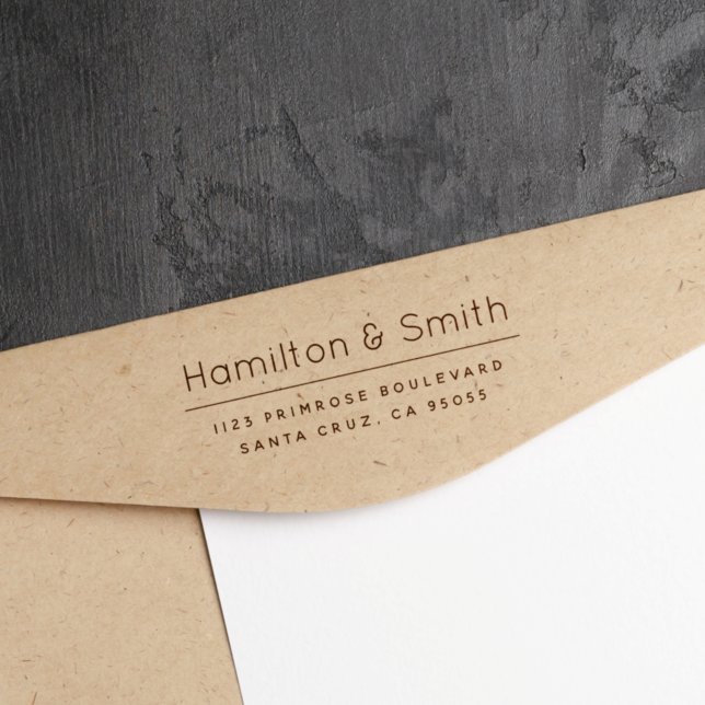 Minimalist Elegant Professional Return Address Self-inking Stamp (Creator Uploaded)