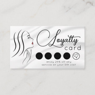 Minimalist Elegant Professional Salon Loyalty Business Card