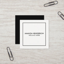 Minimalist Elegant Professional Square Square Business Card