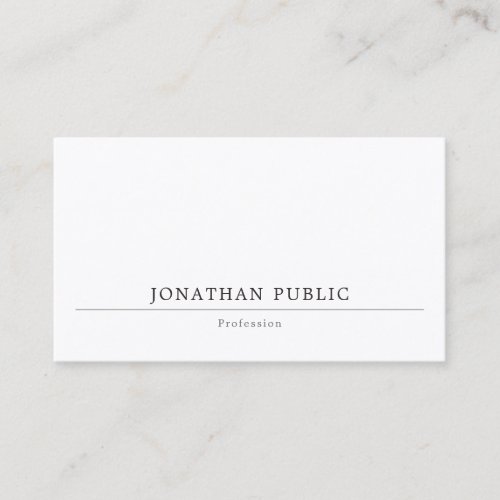 Minimalist Elegant Professional Template Simple Business Card