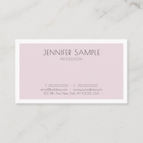 Minimalist Elegant Purple Design Professional Business Card