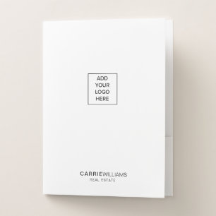 Minimalist Elegant Real Estate Realtor Simple Pocket Folder