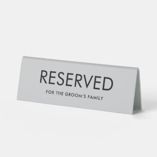 Minimalist Elegant Reserved Table Tent Sign