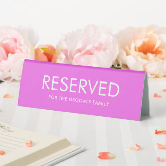 Minimalist Elegant Reserved Table Tent Sign
