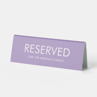 Minimalist Elegant Reserved Table Tent Sign