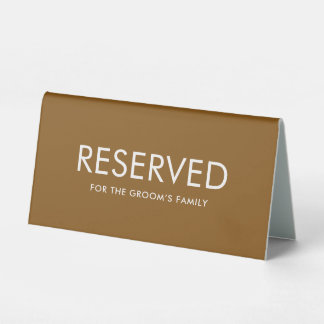 Minimalist Elegant Reserved Table Tent Sign