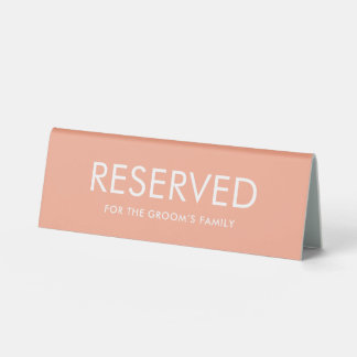 Minimalist Elegant Reserved Table Tent Sign