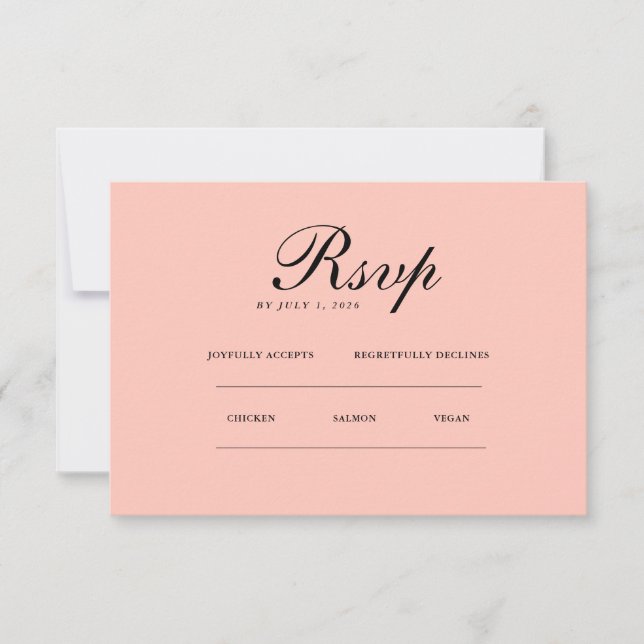Minimalist Elegant | RSVP & QR Website Card (Front)